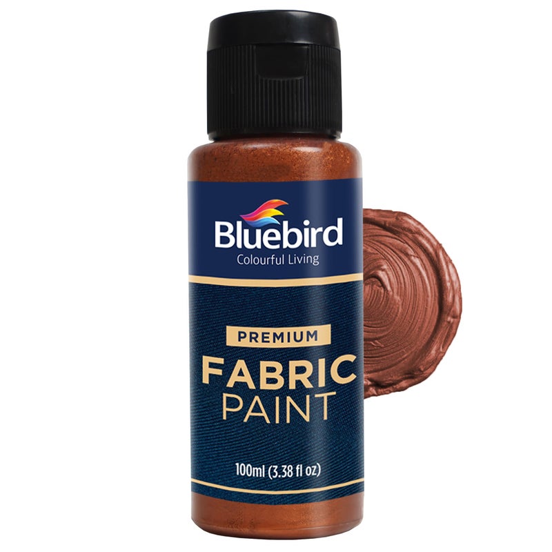 BLUEBIRD Fabric Paint, Bronze, 3.4 Fl Oz, Permanent Fabric Paints for Clothes, Furniture Upholstery - Image 1